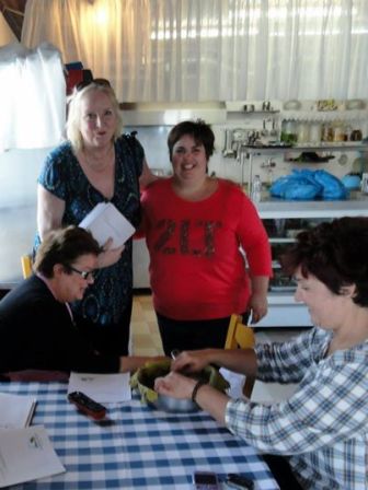 Here I am in Petra handing out flyers to my friends in the Women's Cooperative restaurant.