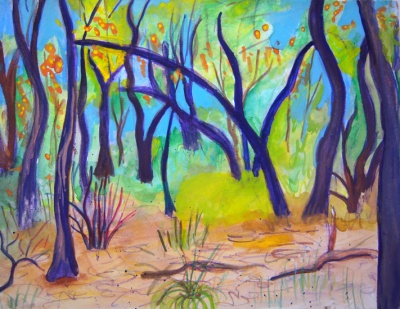 Little Bosque, painting by Judith Shaw
