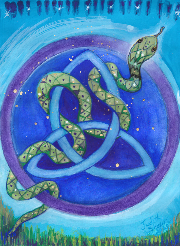 Serpent-Spirit-Guide-painting-by-judith-shaw