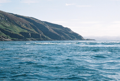 The Corryvreckan Whirlpool, between the islands of Jura and Scarba